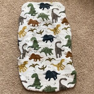 Little Unicorn Muslin Changing Pad Cover - Dinosaur Friends 100% Cotton